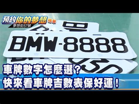 車牌總數吉凶|車牌數字怎麼選，快來看車牌數字吉凶對照表